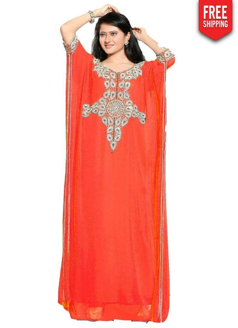 Farasha Style kaftan With Elbo Sleeve